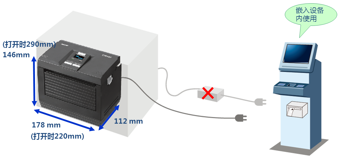 cw408超小巧机身, 充分节约空间设计